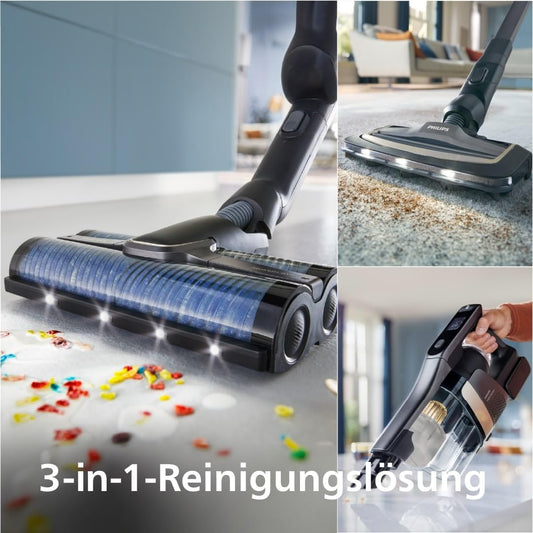 Philips AquaTrio Nass- & Trockensauger, 3-in-1, AquaSpin, Selbstreinigung, Tiefschwarz