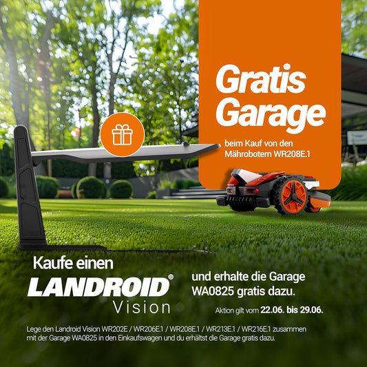 WORX Vision M800 Mähroboter 800 m² ohne Kabel, KI & Igelschutz