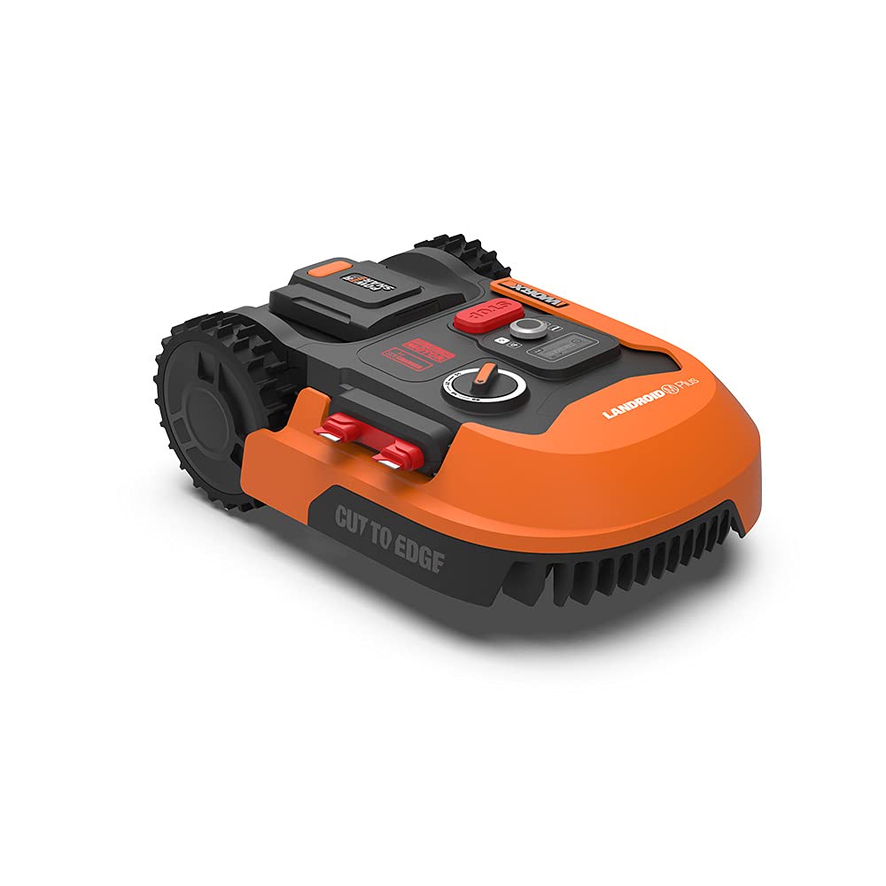 WORX Landroid Plus WR167E Mähroboter mit Begrenzungskabel für Gärten bis 700m² (AIA Navigation, App Steuerung, WLAN, Bluetooth und schwimmendem Mähwerk - max Steigung: 35%)