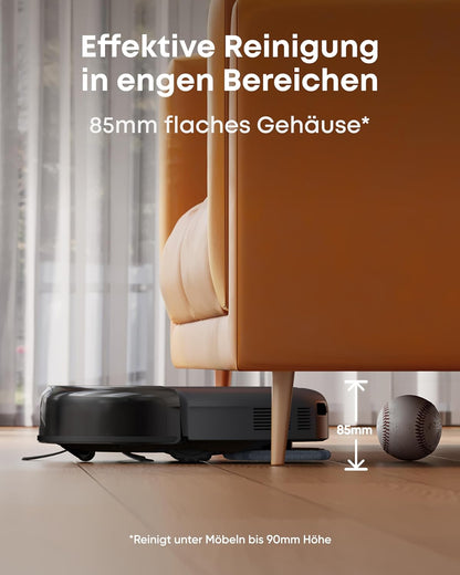 Eufy Omni C20, 7.000Pa, All-in-One-Station, Auto-Entleerung & -Reinigung, 8,5 cm, mit Wischfunktion