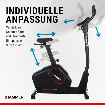 Hammer Cardio XT6/XT7 Ergometer Heimtrainer Fahrrad mit Bluetooth & App