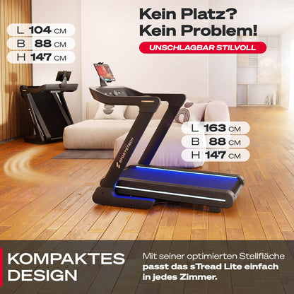 Sportstech sTread Pro/Lite: Klappbares Laufband, 20 km/h, 17 % Steigung