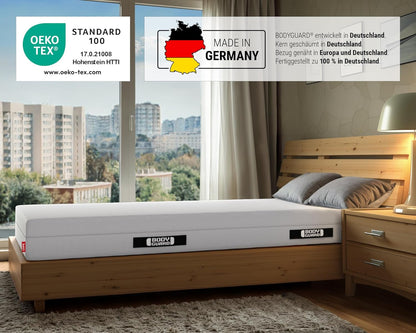 Bodyguard bett1 Anti-Kartell-Matratze: Ergonomischer QXSchaum, 2in1 Härte, Oeko-Tex, Waschbarer Bezug – Bester Schlaf!